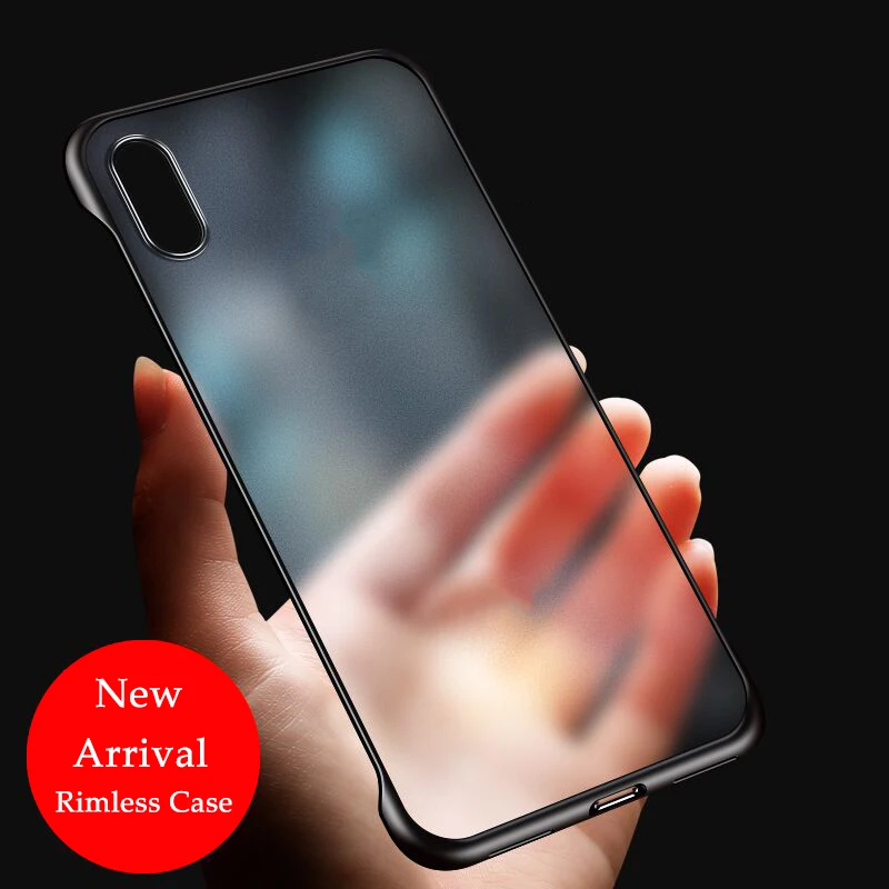 Чехлы без оправы для телефонов iPhone XS Max XR X 8 7 6 6S Plus матовый поликарбонатный