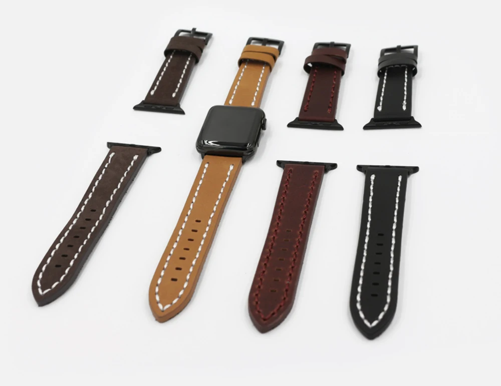 URVOI ремешок для apple watch series 3/2/1 мягкой телячьей кожи группа iwatch комфортно
