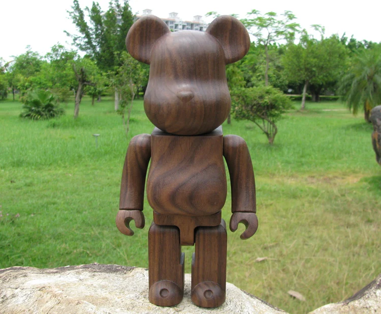 Высокое качество Черный орех бук палисандр дерево Be @ rbrick фигурка модные