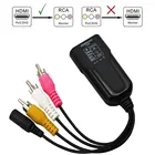 Преобразователь компонентов HDMI в RCA AV CVBS, скалер 1080P, адаптер, Кабельная коробка для монитора LR видео HDMI2AV HD NTSC PAL