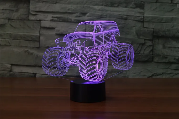 [Seven Neon] Бесплатная доставка Акриловая настольная лампа для грузовика земля 7
