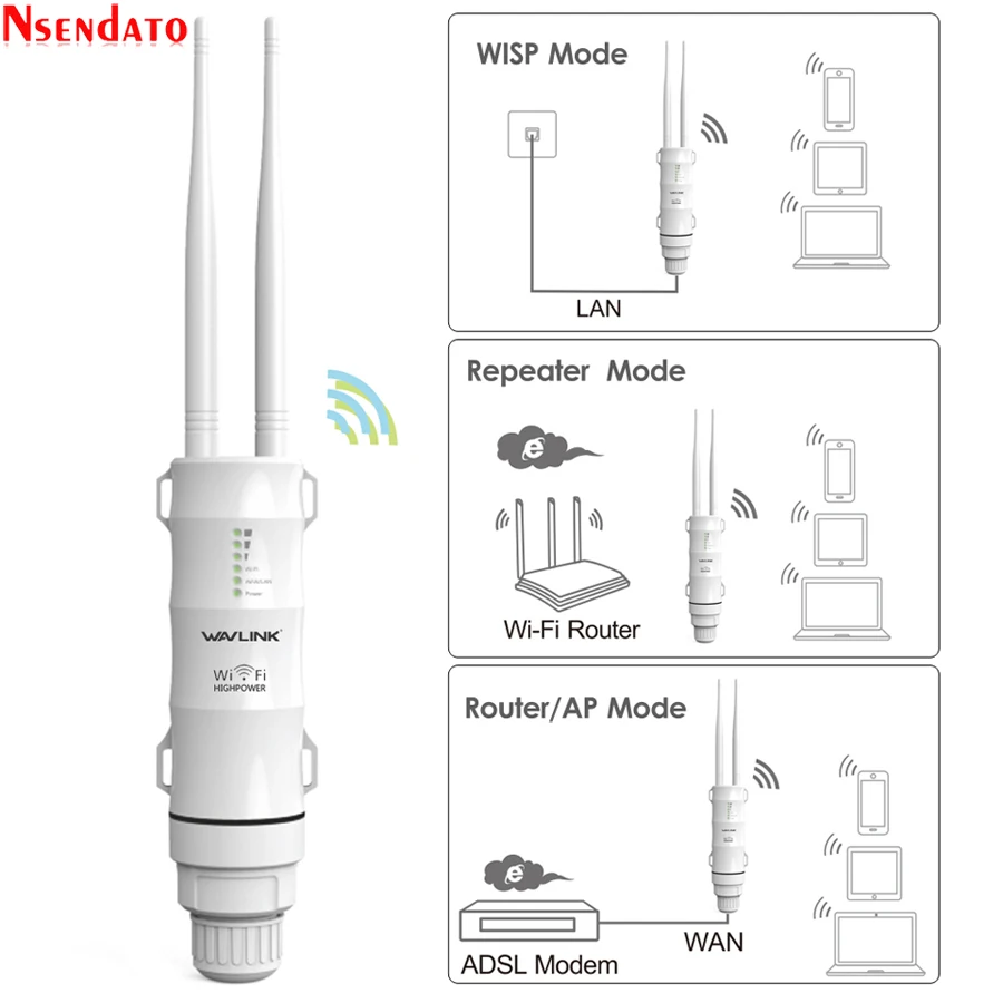 AC600 2 4G/5G двухдиапазонный высокомощный наружный Беспроводной Wi Fi маршрутизатор 30