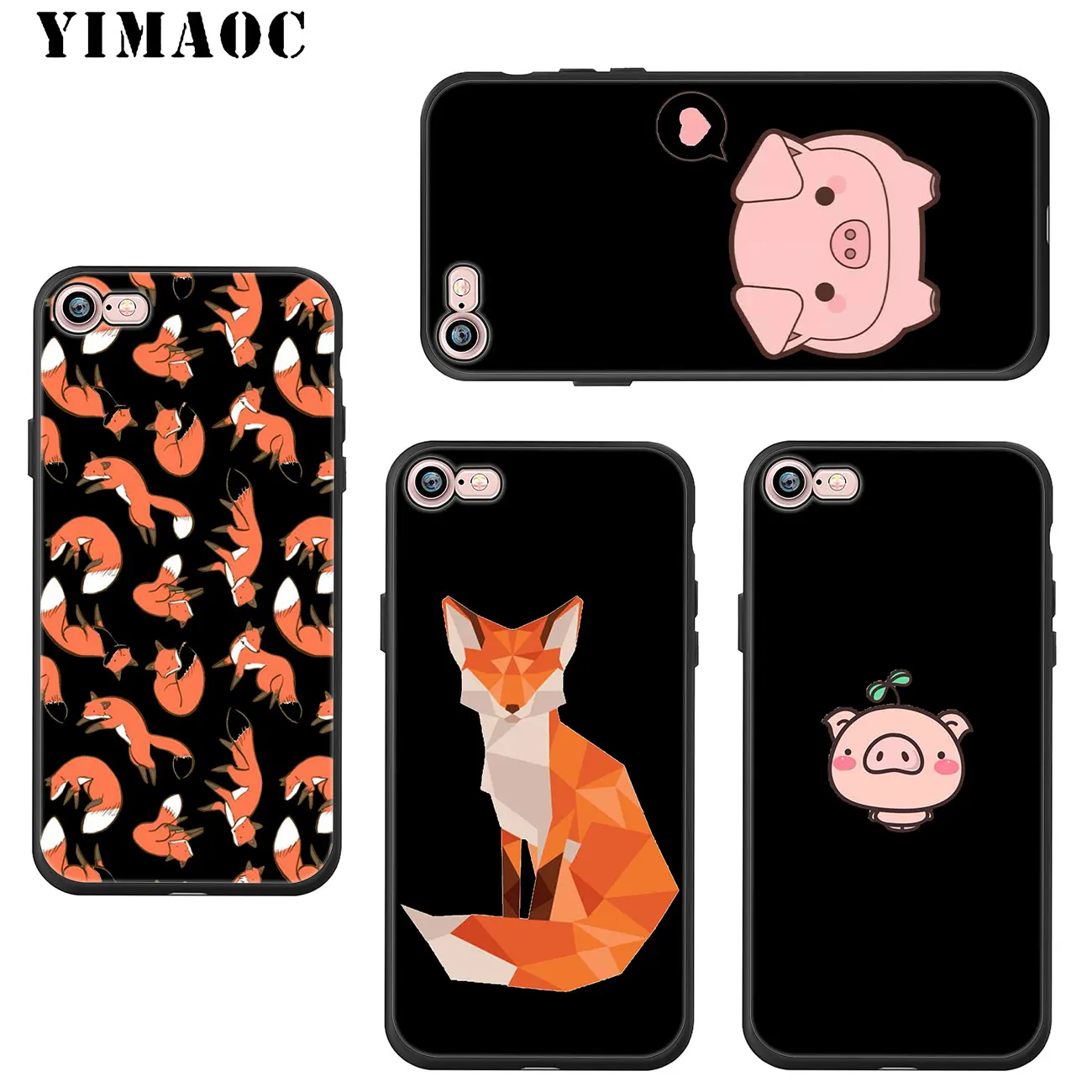 Мягкий силиконовый чехол YIMAOC Piggy для iPhone 11 Pro XS Max XR X 6 6S 7 8 Plus 5 5S SE 10|Бамперы| |