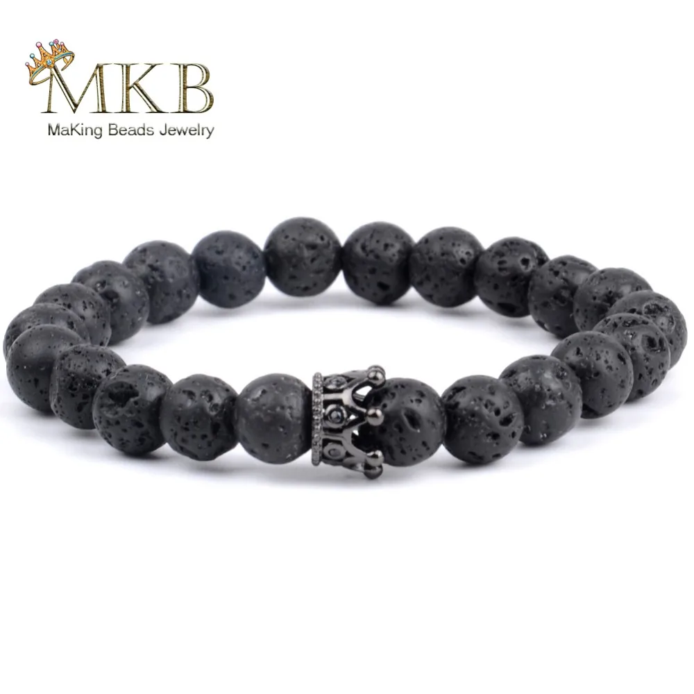 Fashion 8mm Natural Stone Amazonite Beaded Bracelet Crown Charm Bracelets &amp Bangles For Women Yoga Pulseras Jewelry Dropship | Украшения