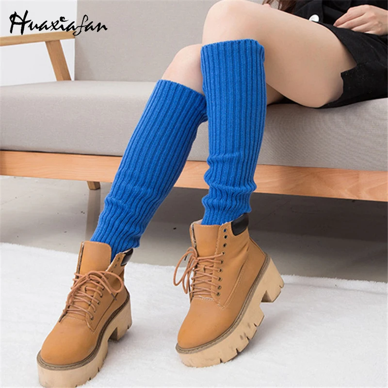 Huaxiafan/однотонные белые/черные/красные/желтые/синие гетры в полоску для женщин