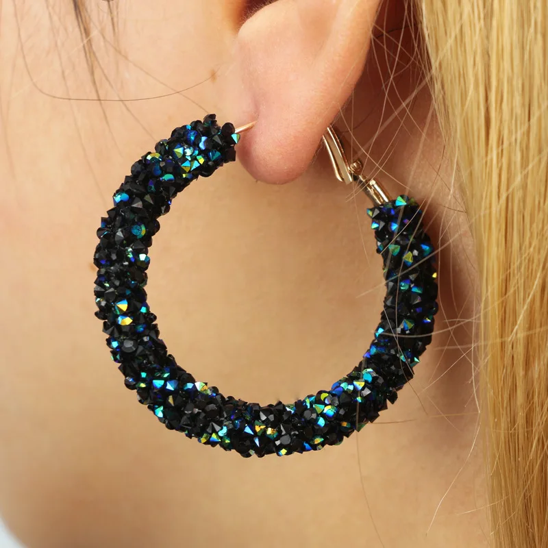 

1 Pair OPPOHERE Grey Dull Elegant Design Polish Circle Elegant New Hoop Earrings Hot Sell Jewelry