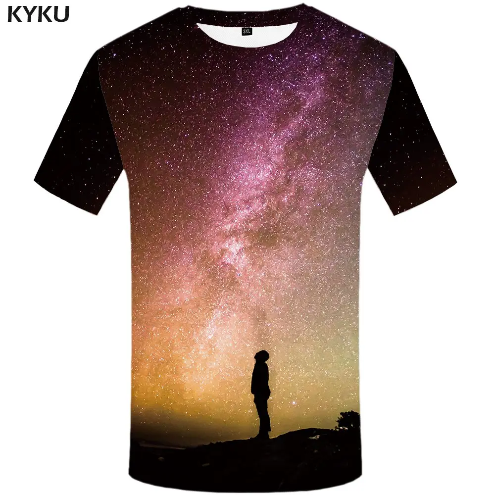 3d t shirt 07 3d футболка Галактическое пространство футболка Для мужчин футболка с рисунком "Туманность" и рисунком молнии для мальчиков рубашка с принтом красочные футболки 3d психоделические футболки Повседневное - Цвет: 3d t shirt 07