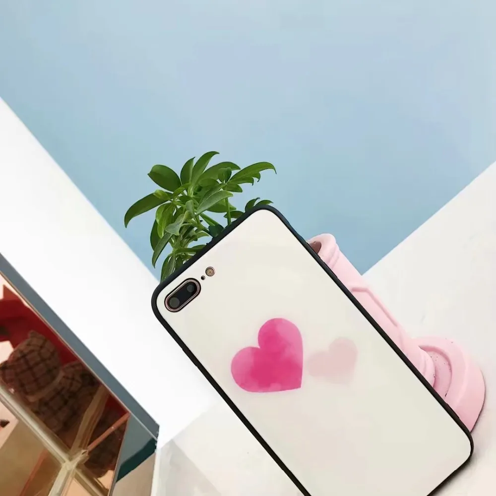 GABOOM милый розовый Любовь Сердце шаблон телефона чехол для iphone х 6 S 7 8 Plus Glossy