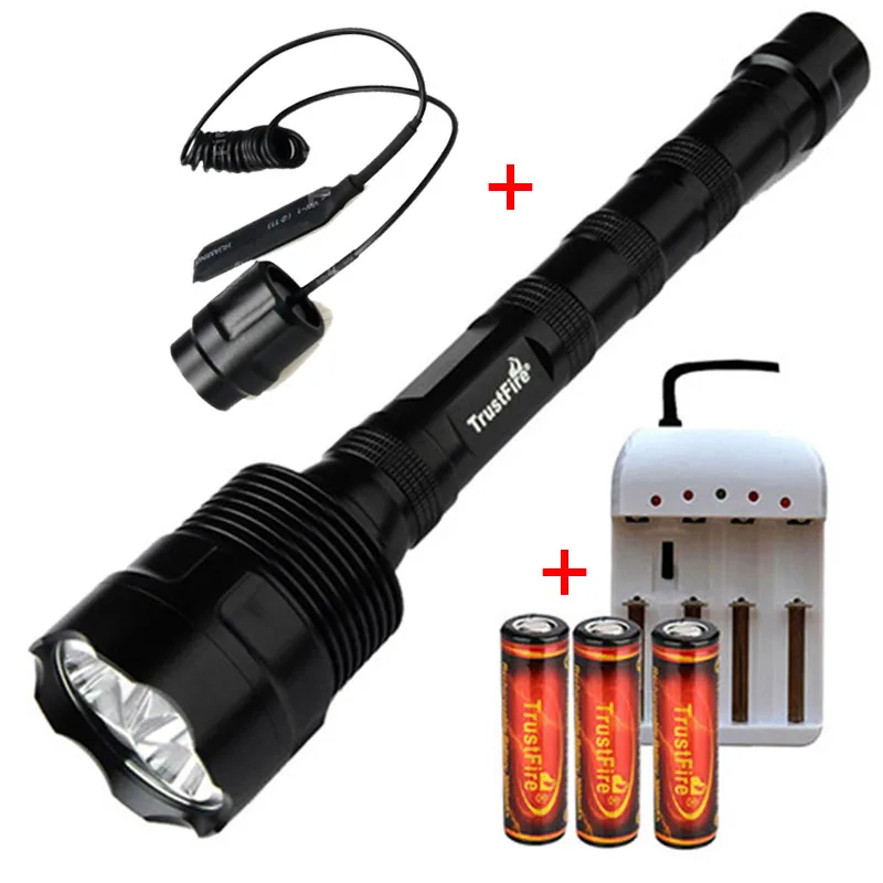Фонарь TrustFire 3L2 3800 люмен тактический для рыбалки, 3 * XM-L2 3LED прожектор для кемпинга и фары.