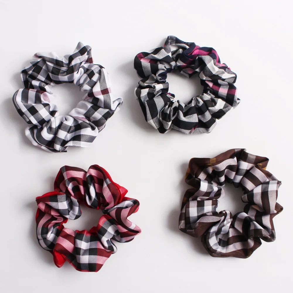 Классический плед Scrunchies стрейч Scrunchie для женщин эластичные ленты для волос головные уборы для девушек хвост держатель мода Хаар Аксессуары