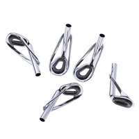 perfeclan 5pcs solid fishing top rings rod pole repair kit line guides eyes spinning casting fishing rod guides tip