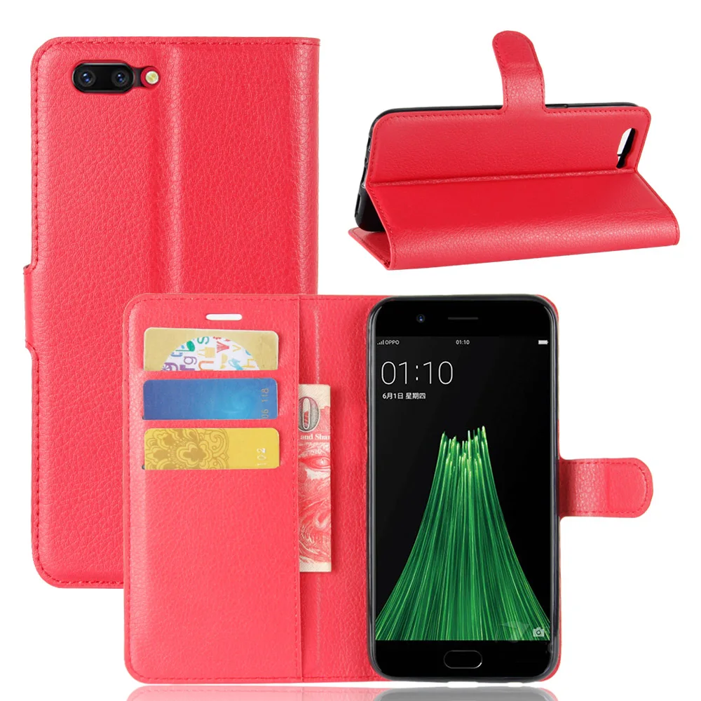 Кожаный чехол для мобильного телефона OPPO R11 50 шт. Роскошный кожаный флип-кошелек
