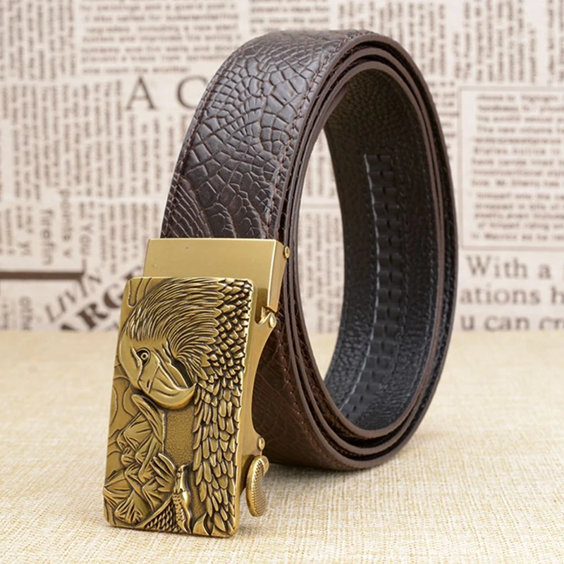 Модный Роскошный дизайнерский ремень с пряжкой в виде Орлов и