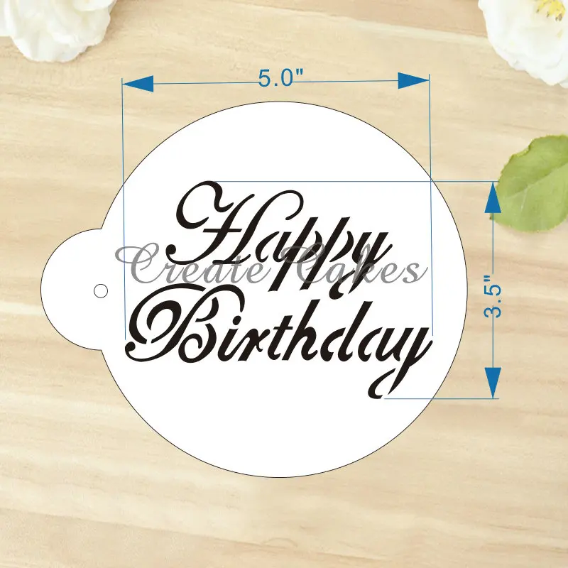 DIY счастливые украшения для вечеринки на день рождения трафареты торта трафарет