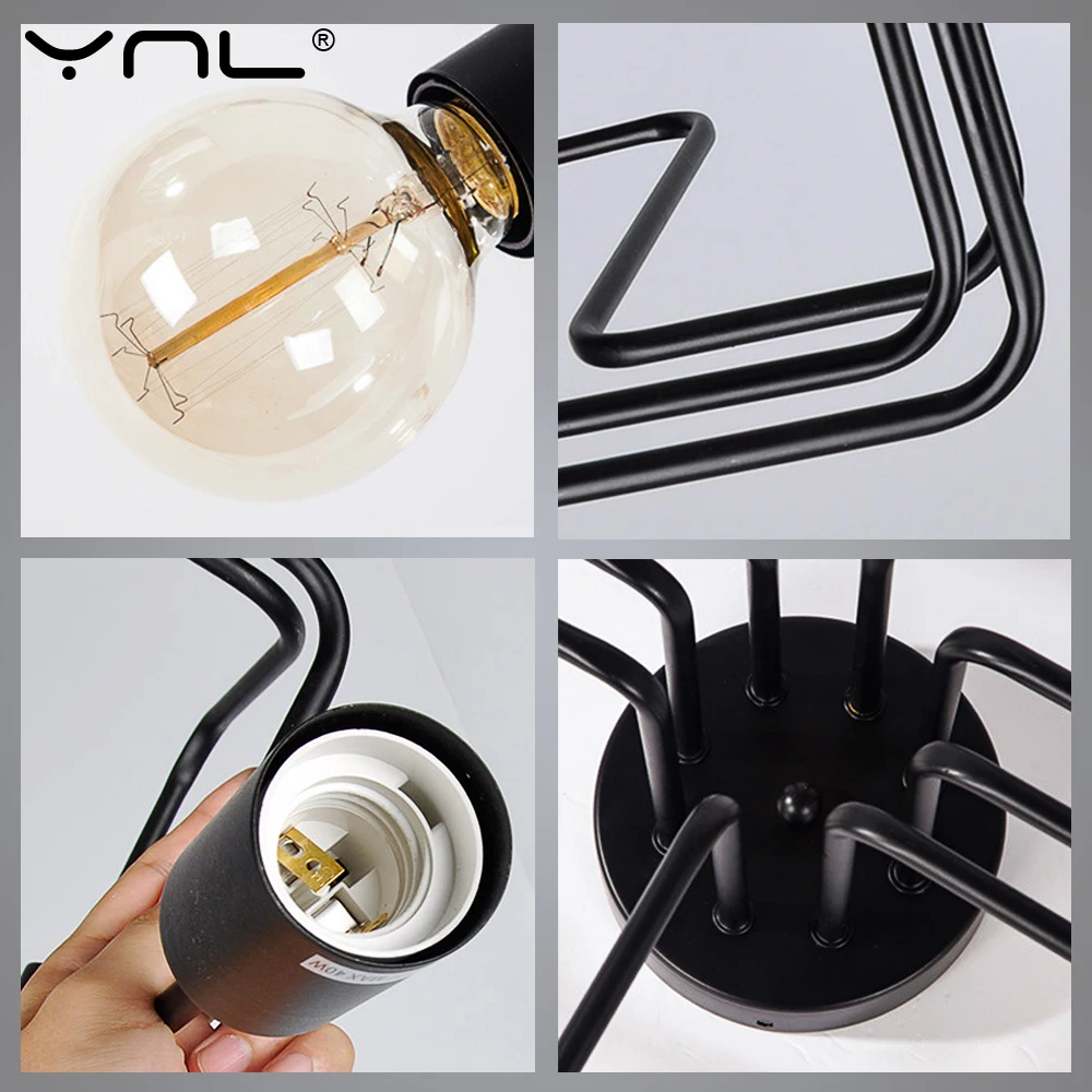 E27 Современная Скандинавская люстра столовая Дуэль светодиодные светильники