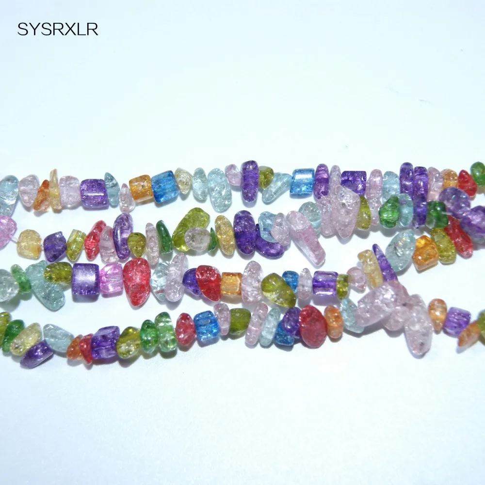 Кварцевые бусины для украшений сделай сам смешанные цвета форма гравия 5 8 мм