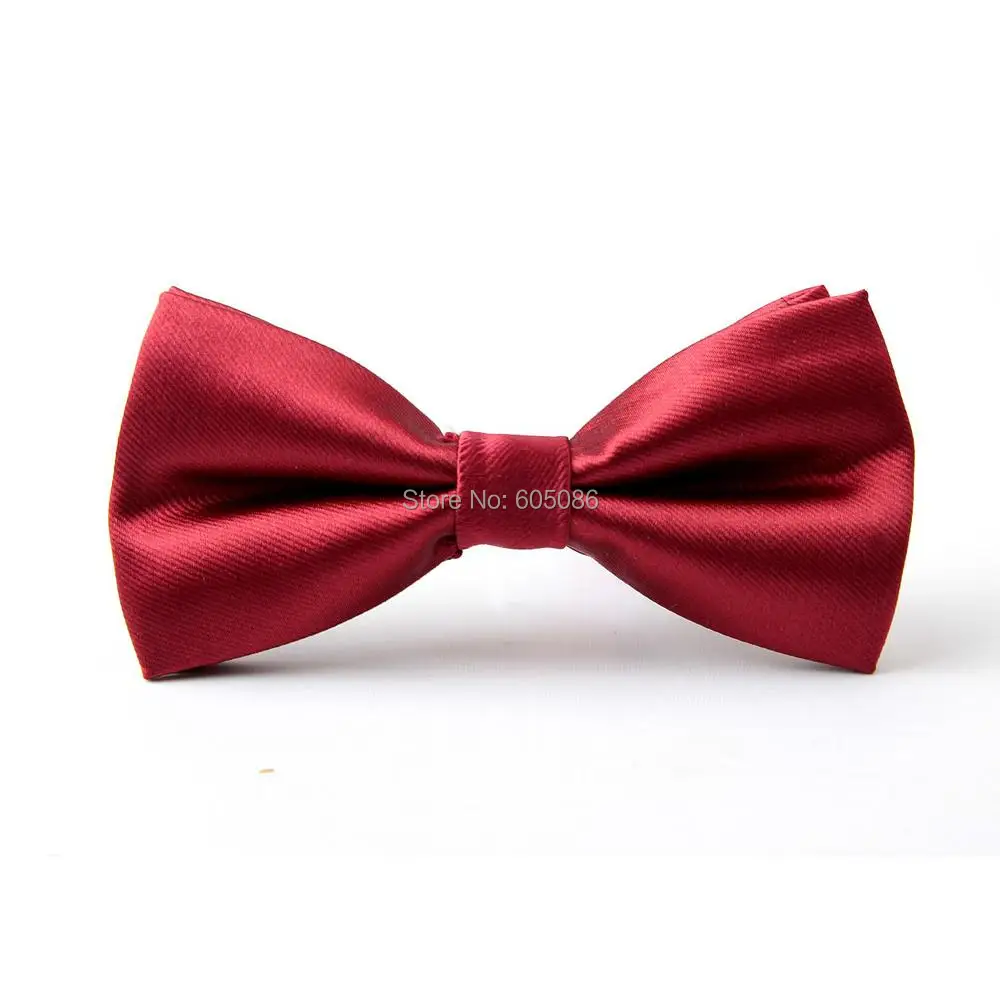 Мужской галстук бабочка HOOYI однотонный бордовый бабочка|red bow tie|bow tieties for men |