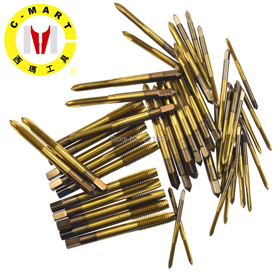 10 шт. HSS титановый станок резьба для ручного касания метрические заглушки метчики