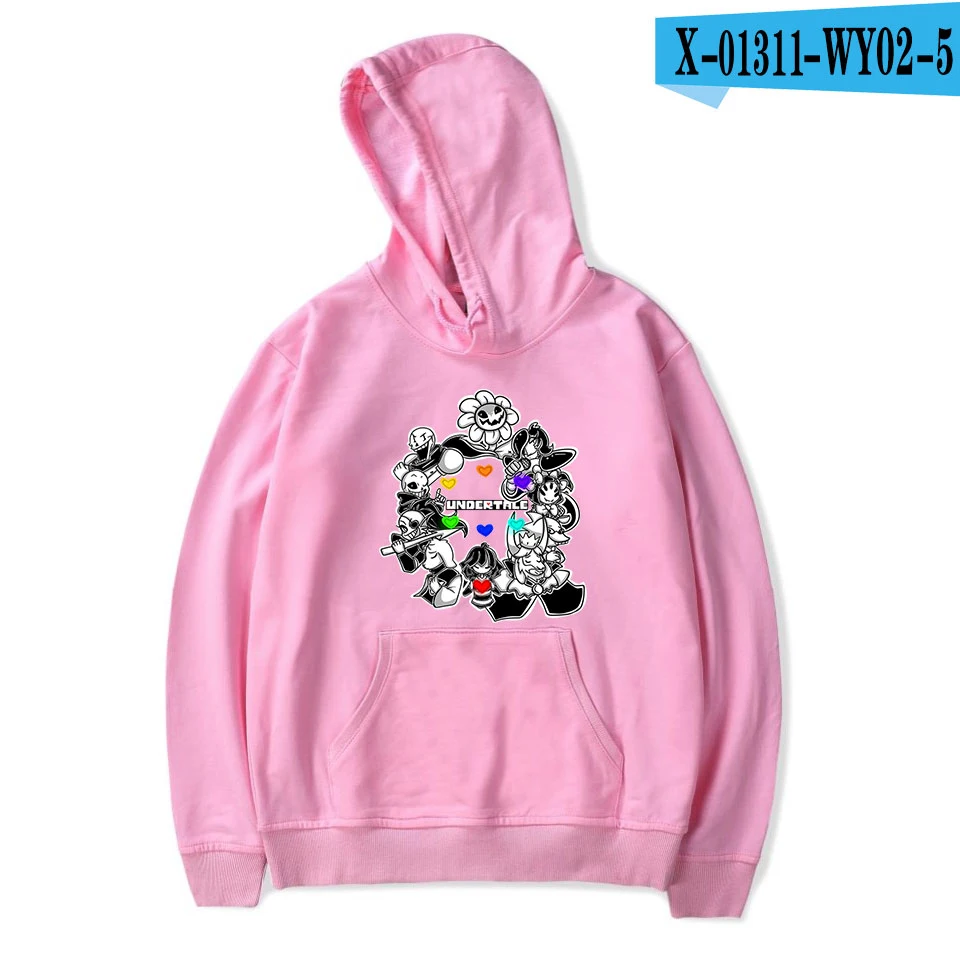 pink Новая мода Undertale толстовка с капюшоном для мужчин/женщин Модный повседневный Уличная пуловер с капюшоном принт Undertale мужские s толстовки Одежда - Цвет: pink