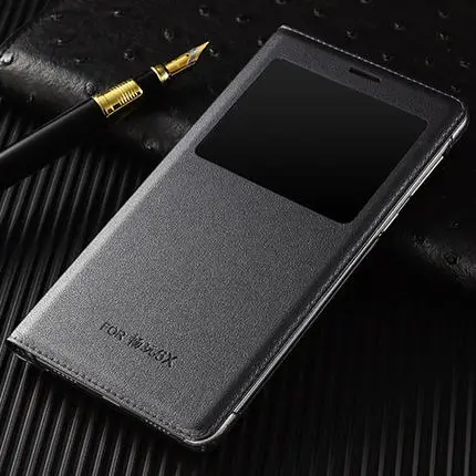 Темно-серый 6 цветов Флип Смарт чехол для Huawei Honor 6x5,5 ''авто сна смартфон Чехол для Huawei Honor 6X Окно просмотра - Цвет: Темно-серый