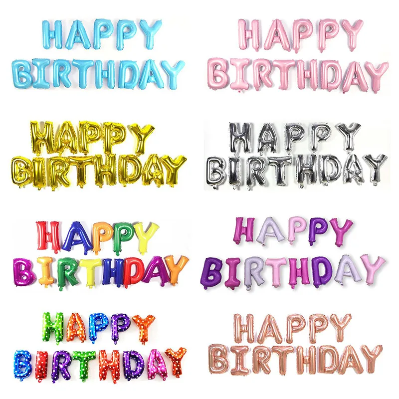 16 дюймов алюминиевая фольга с днем рождения шар Дети друзья родители