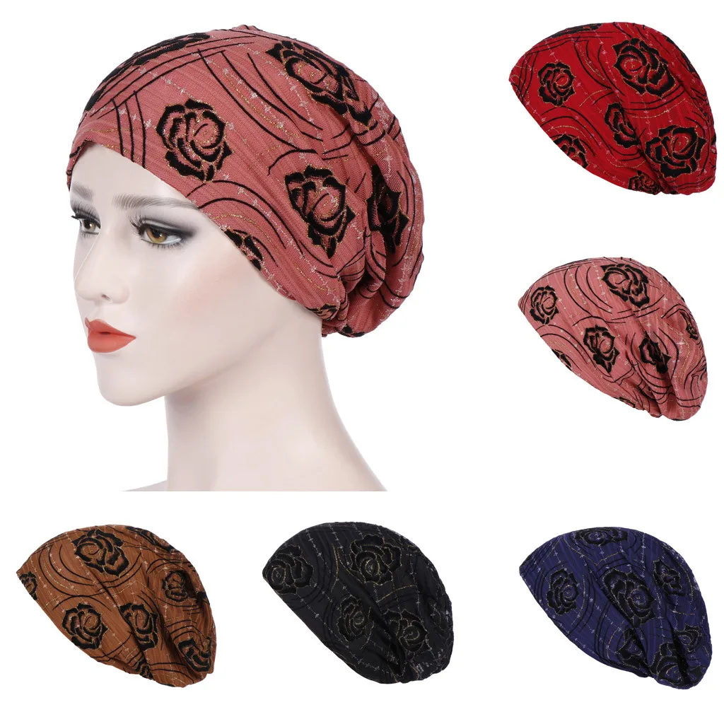 Женская печать рак химиотерапия шляпа летние шапочки без полей эластичная