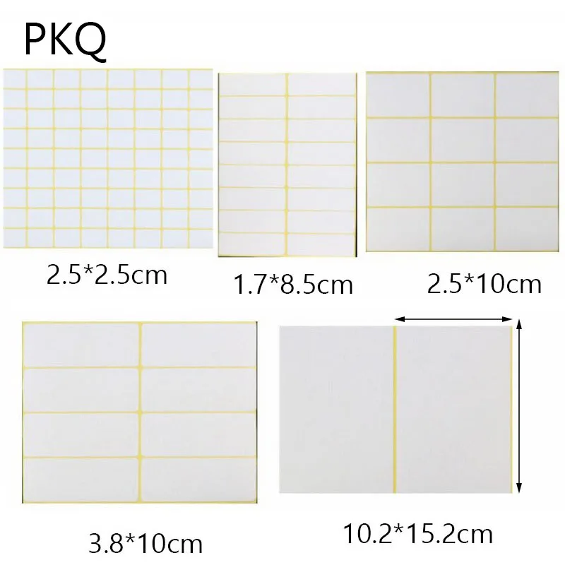 15 листов пустой белый квадратный код наклейки маленькая ценник самоклеящийся