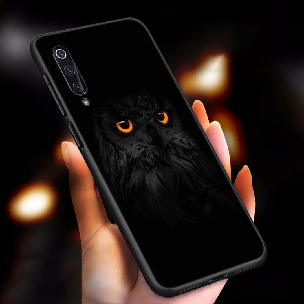 Мягкий чехол IYICAO eyes in black Cat Owl для Xiaomi Mi 6 8 9 SE A1 A2 Lite F1 9T A3 Pro CC9E CC9 MAX 3 5X 6X |