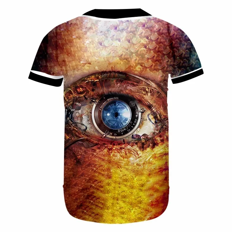 OGKB летняя крутая футболка с пуговицами для мужчин/женщин Забавный принт