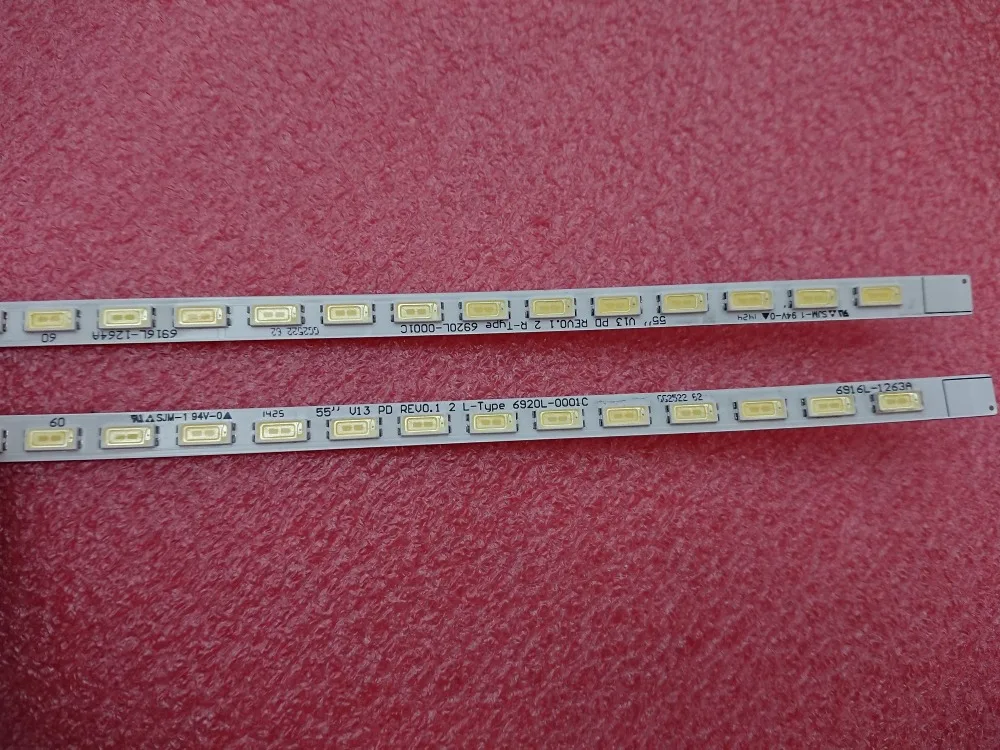 2 * 72LED 696 мм 6916L 1263A 1264A светодиодная полоса подсветки для 55 дюймового телевизора 6922L