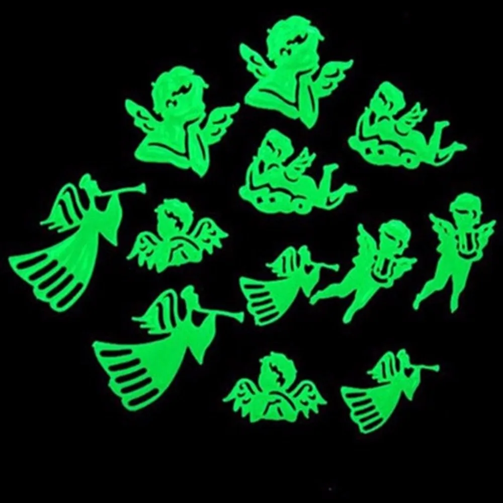 Светящиеся флуоресцентные наклейки на стену в виде ангела|Наклейки стену| |
