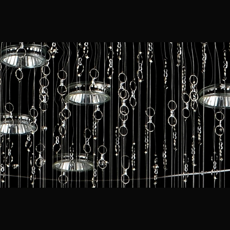 Винтажная люстра с кристаллом ампир современная 6 лампами GU10 для гостиной