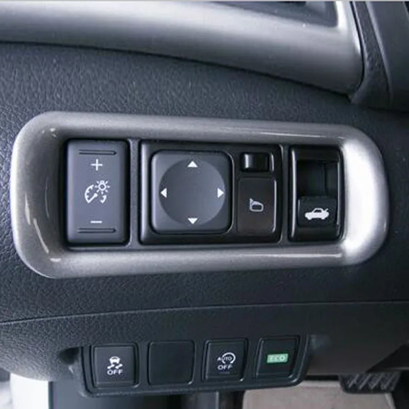 For Tiida 2016 Chrome Front Fog Head Light Lamp Adjust Switch Button Control Cover Trim Garnish Molding Frame | Автомобили и