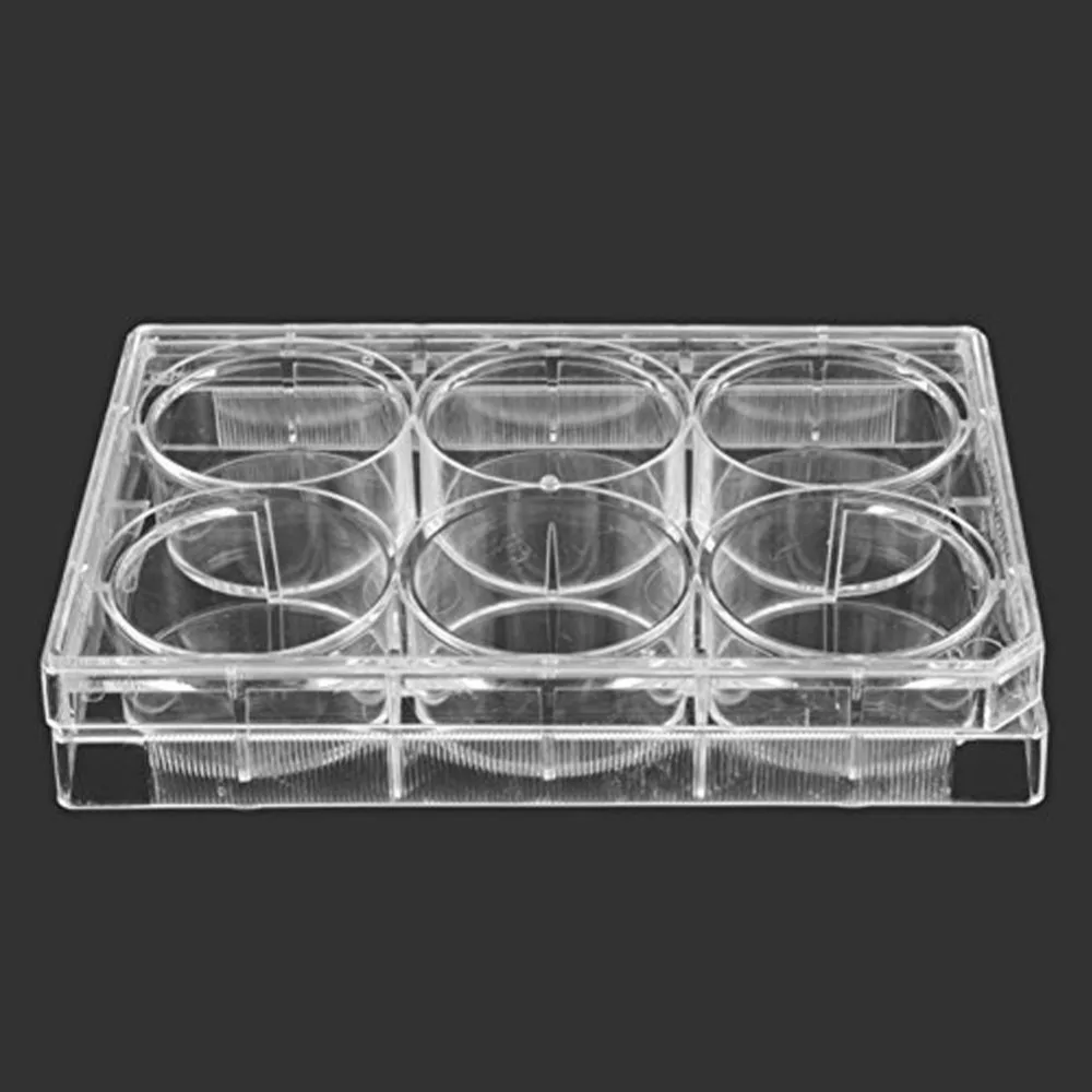 Лабораторный анализ одноразового пластикового полистирола диски Петри 6 скважин