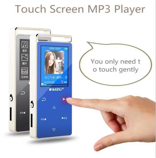 Оригинальный MP3 плеер RUIZU D01 с сенсорным экраном 8 ГБ FM радио электронной книгой