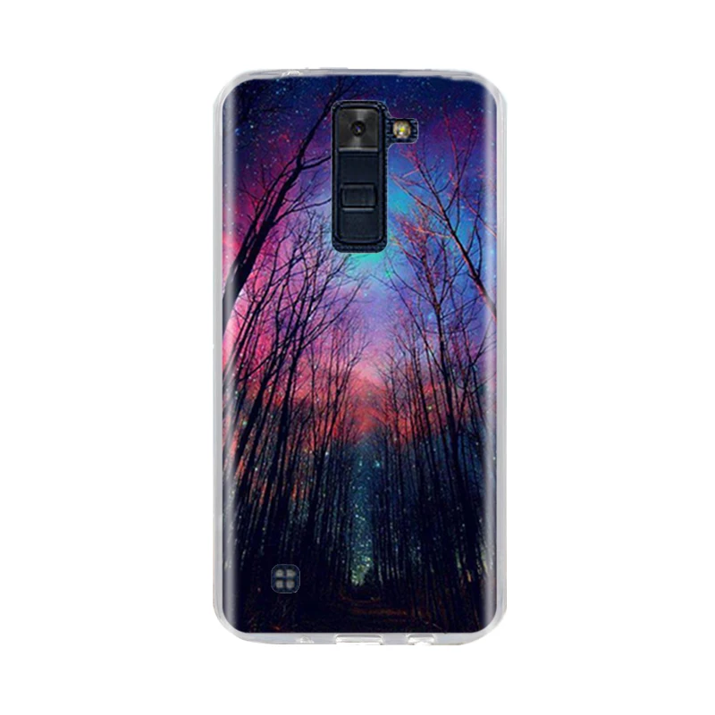 Для LG K7 K8 Lte чехол задняя крышка Мягкий Силиконовый ТПУ Fundas Coque для k7 телефона s 3D