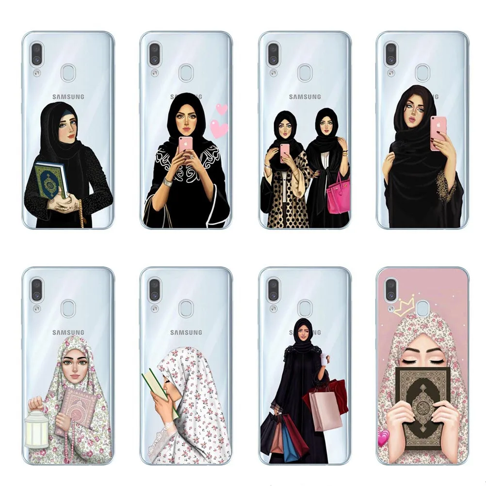 Мусульманский Исламский хиджаб чехол для телефона с глазами Samsung A10 A30 A40 A50 A60 A70 A80