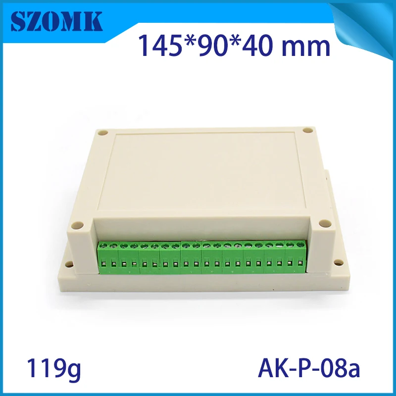1 шт. 145*90*41 мм din рейка корпус зажим diy пластиковая коробка для pcb или электроники Din