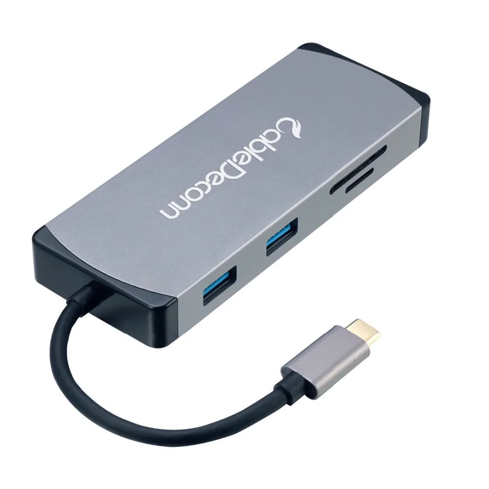 USB C hdmi vga адаптер концентратор usb3.1 Type к HDMI 4K VGA USB3.0 USB2.0 PD 5in1 док станции для Macbook Pro