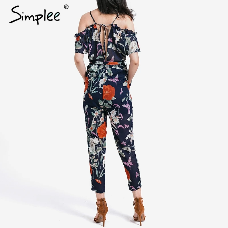 Simplee сексуальное с открытыми плечами длинный Детский комбинезон в стиле Бохо