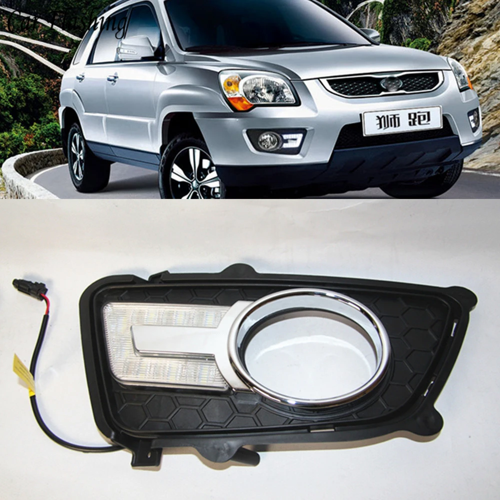 Автомобильная проблесковая 1 комплект 12V ABS светодиодный для KIA Sportage 2008 2009 2010 2011 2012
