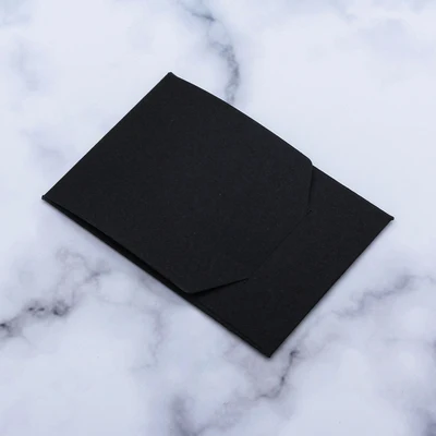 20pcs black 20 шт./компл. мини бумажный конверт винтажный романтический европейский стиль Пригласительный конверт Канцтовары защита студенческие Милые ID карты - Цвет: 20pcs black