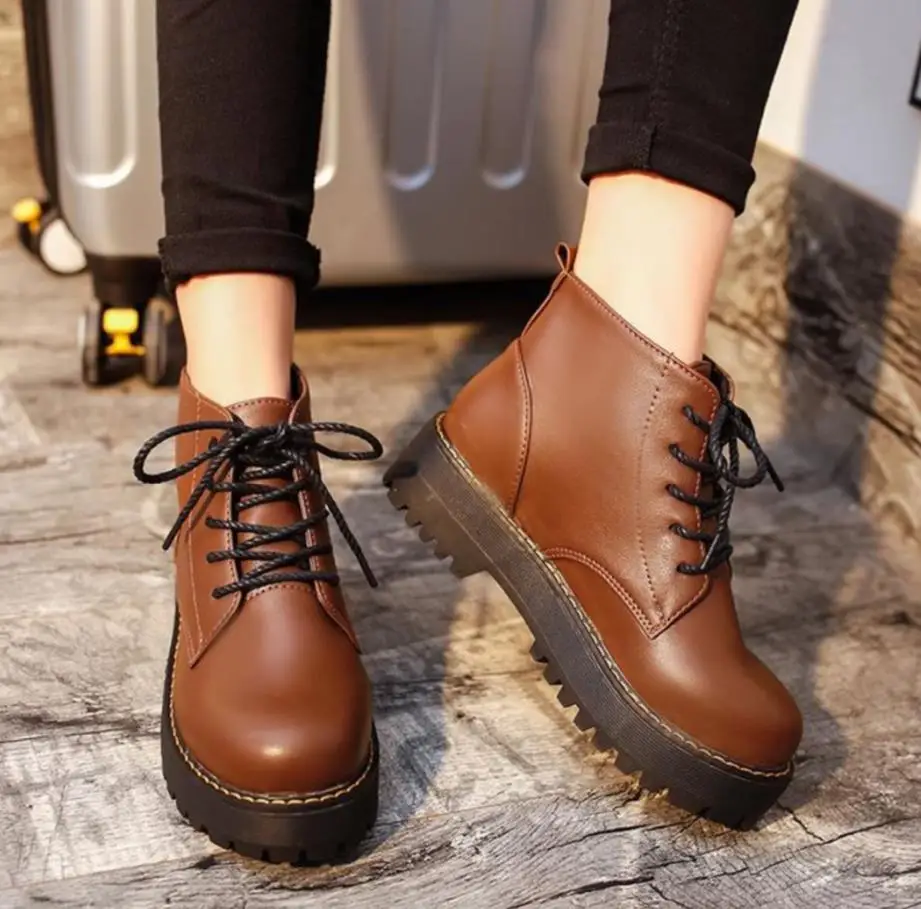 Женские замшевые ботинки-мартинсы винтажные модные ботинки для отдыха 2019 | Обувь