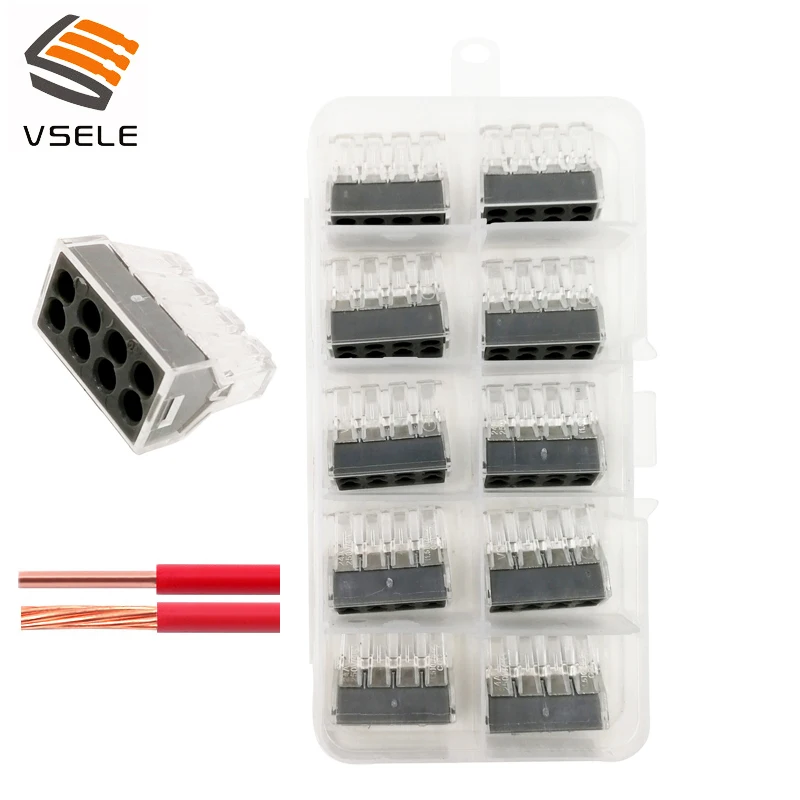 10 шт./лот VSE-108-A разъемы 0 75-773 мм2 8p Тип штекера пружинный зажим мини разъем