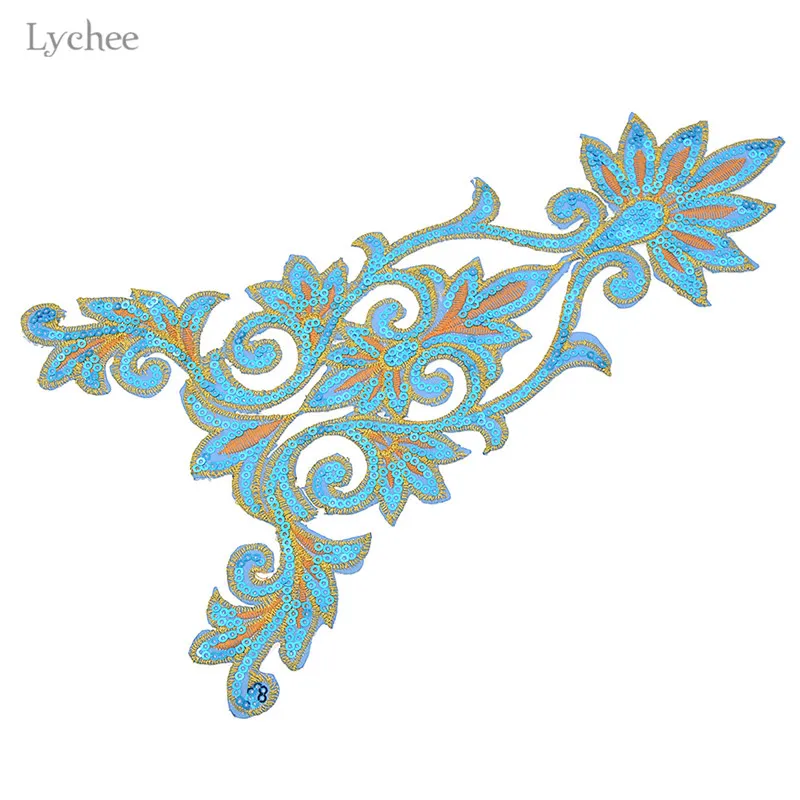 Блестки Lychee Цветочная нашивка одежда вышитые нашивки для шитья своими руками