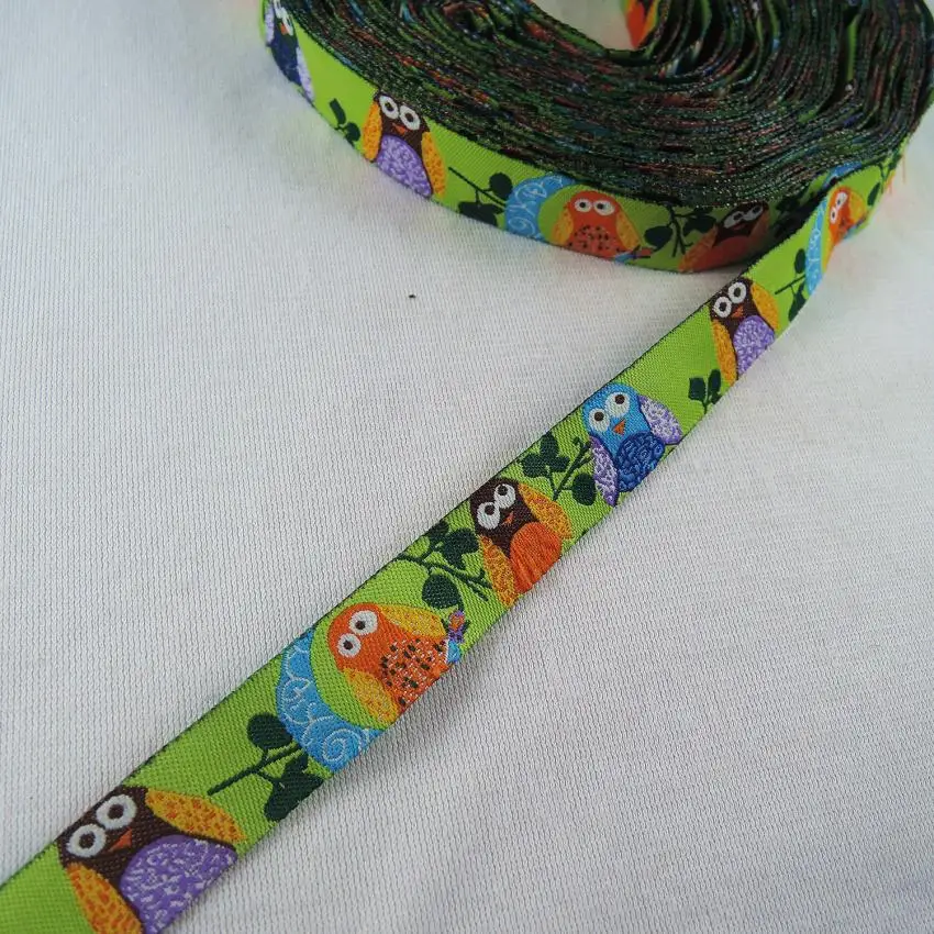 Новинка 2017 плетеная жаккардовая лента с животными Сова отделка оптовая продажа