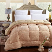 cashmere velvet warm winter thicken comforter duvet quilt core wool down fabric filling bedding set