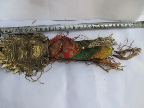 Сложная китайская тибетская латунная подвесная скульптура с головой орла чтобы предотвратить