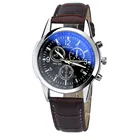 Новые роскошные модные мужские Аналоговые часы из искусственной кожи Reloj masculino Mannelijke, кварцевые наручные часы #0924