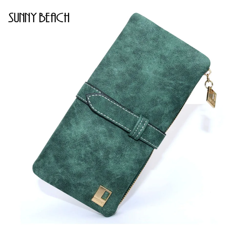 Женский кошелек из нубука и кожи на молнии|women wallets nubuck|long pursewomen long purse |